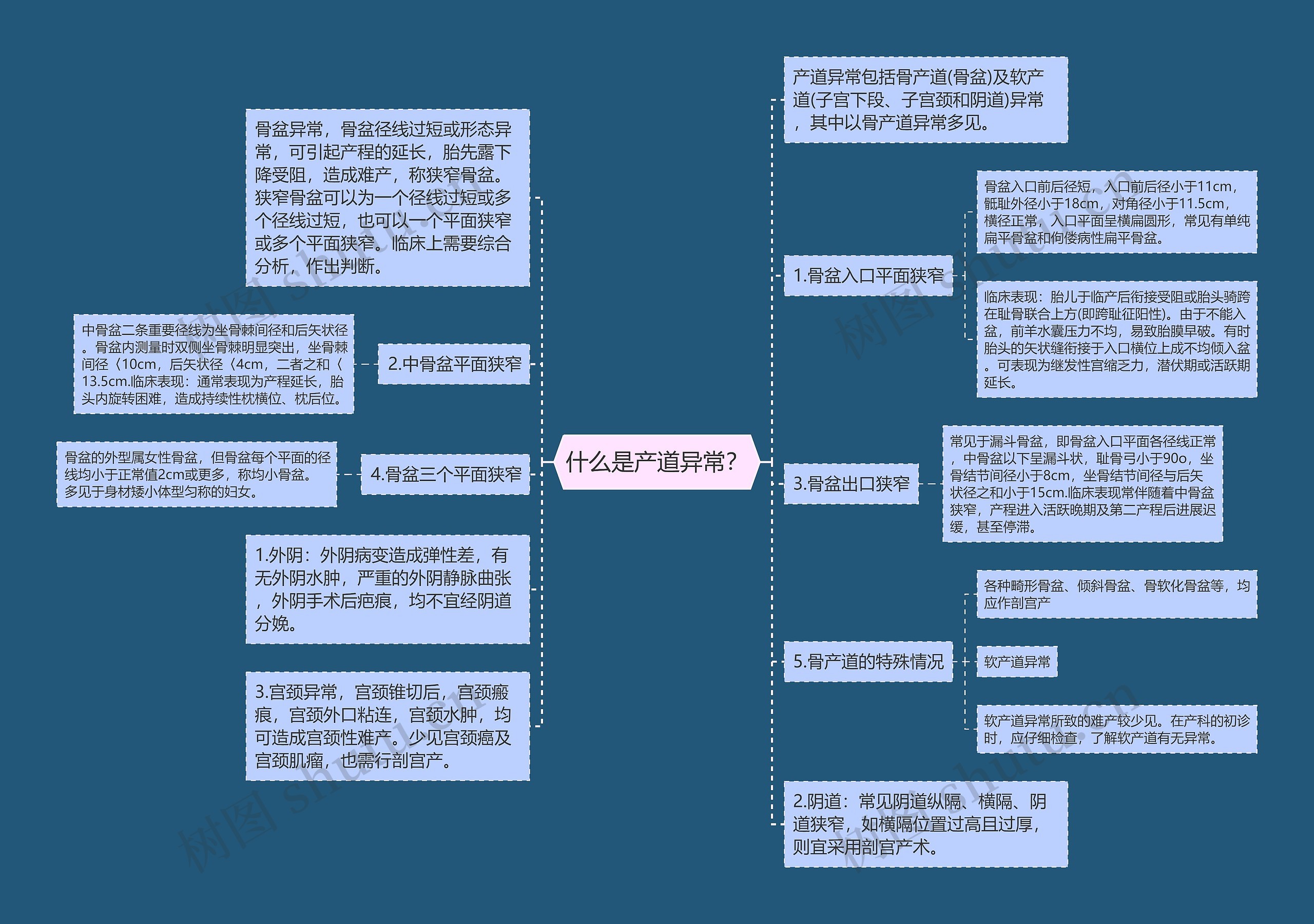 什么是产道异常？思维导图