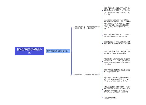 复发性口疮治疗方法是什么