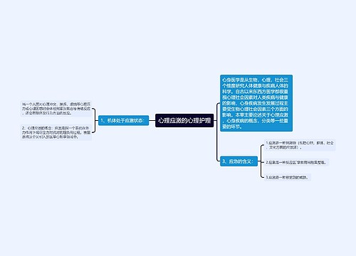 心理应激的心理护理