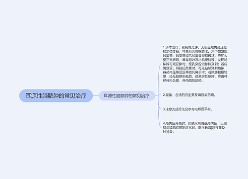 耳源性脑脓肿的常见治疗