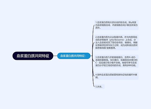 血浆蛋白质共同特征