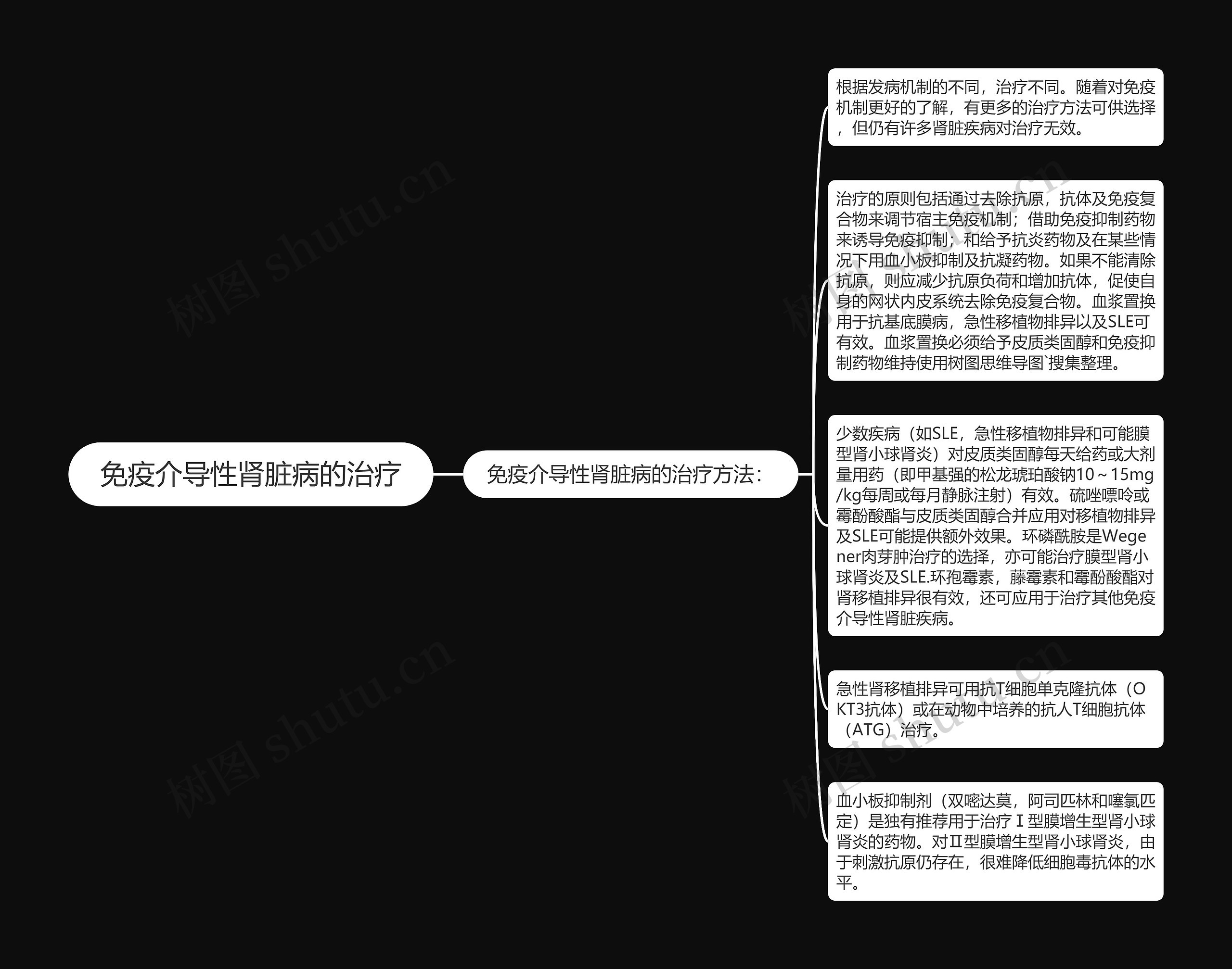 免疫介导性肾脏病的治疗思维导图