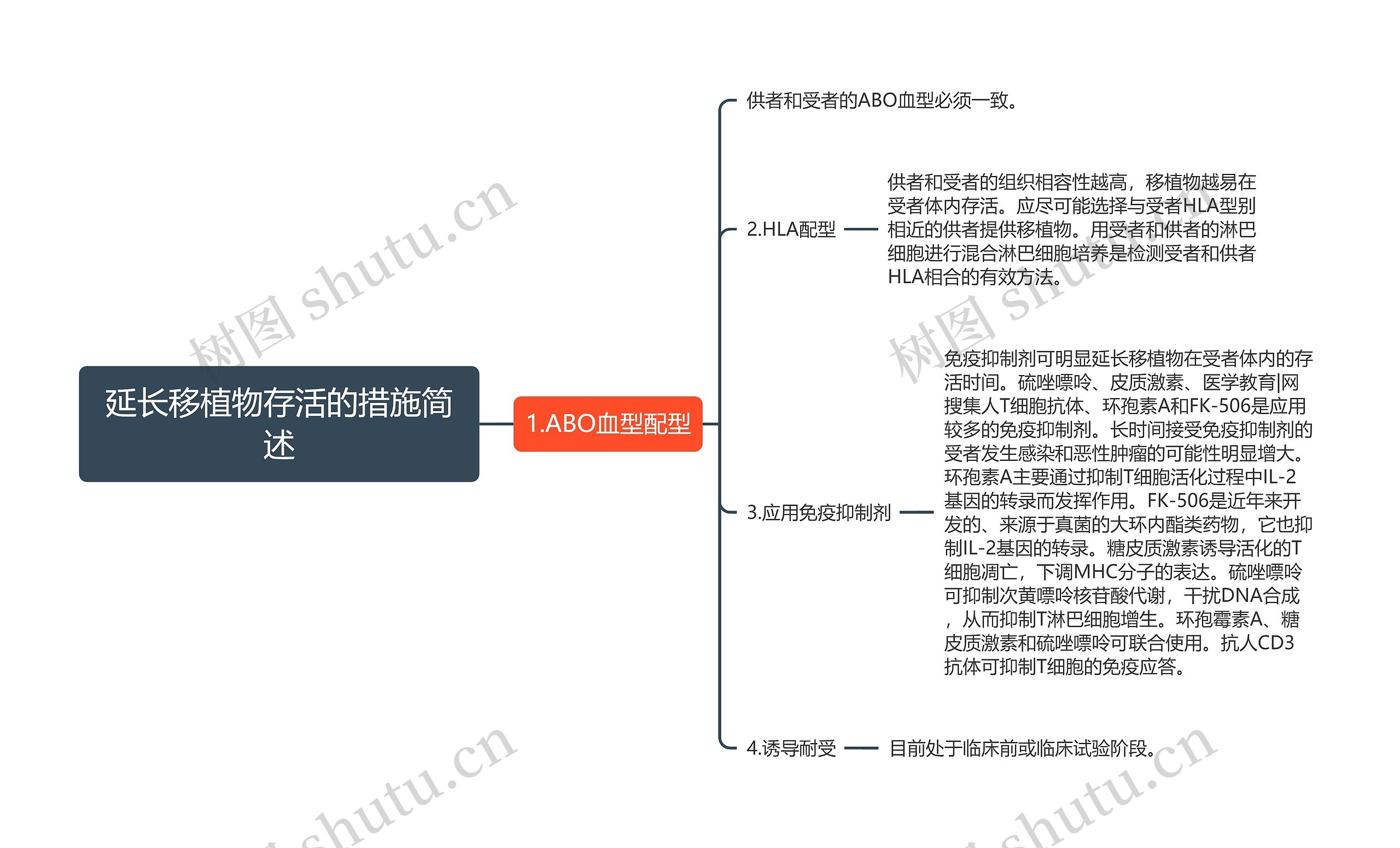 延长移植物存活的措施简述思维导图