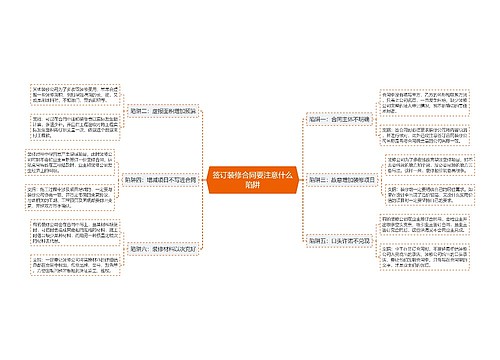 签订装修合同要注意什么陷阱