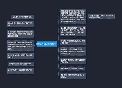 缮制进口订舱委托书