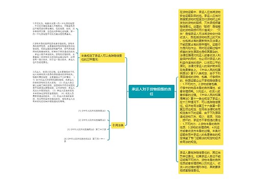 承运人对于货物损毁的责任