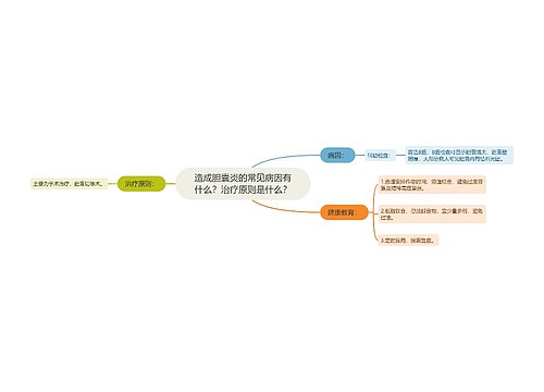 造成胆囊炎的常见病因有什么？治疗原则是什么？