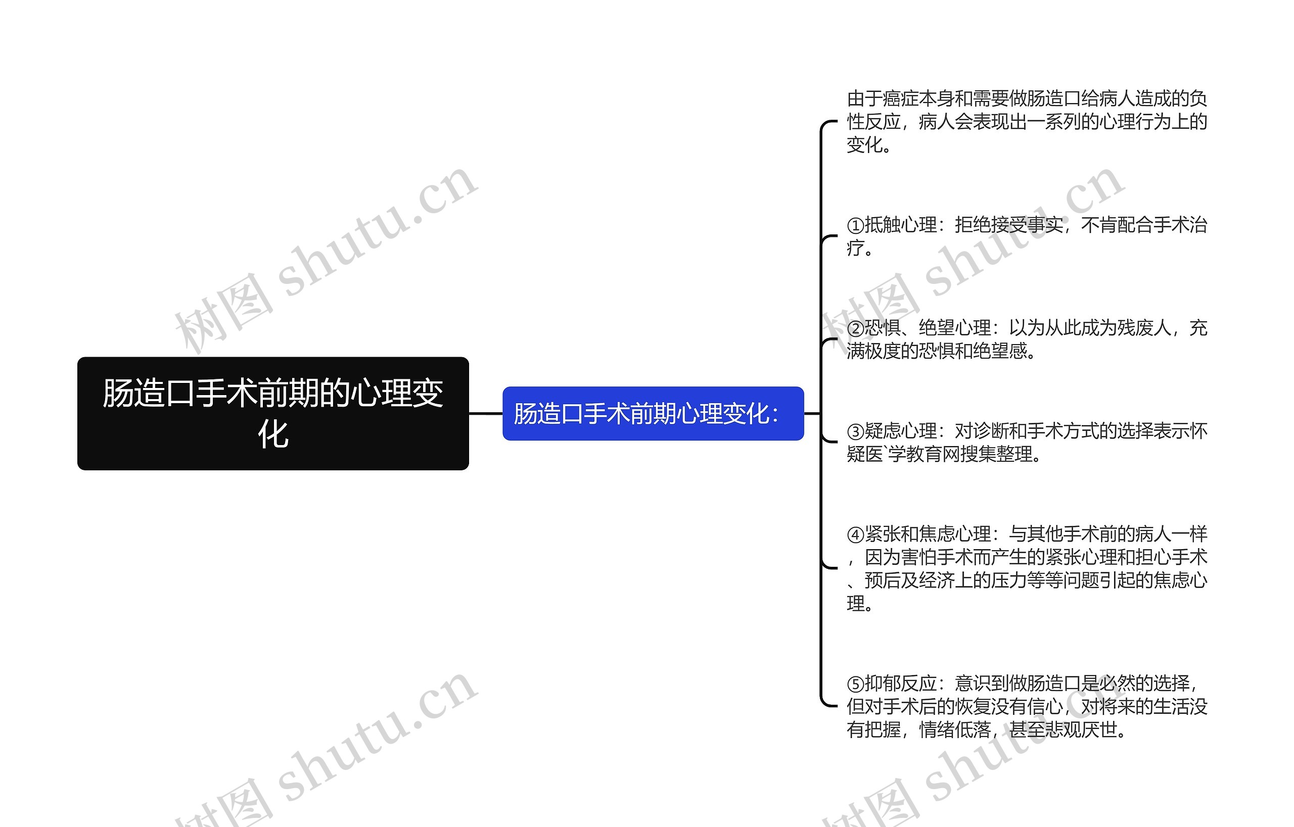 肠造口手术前期的心理变化思维导图