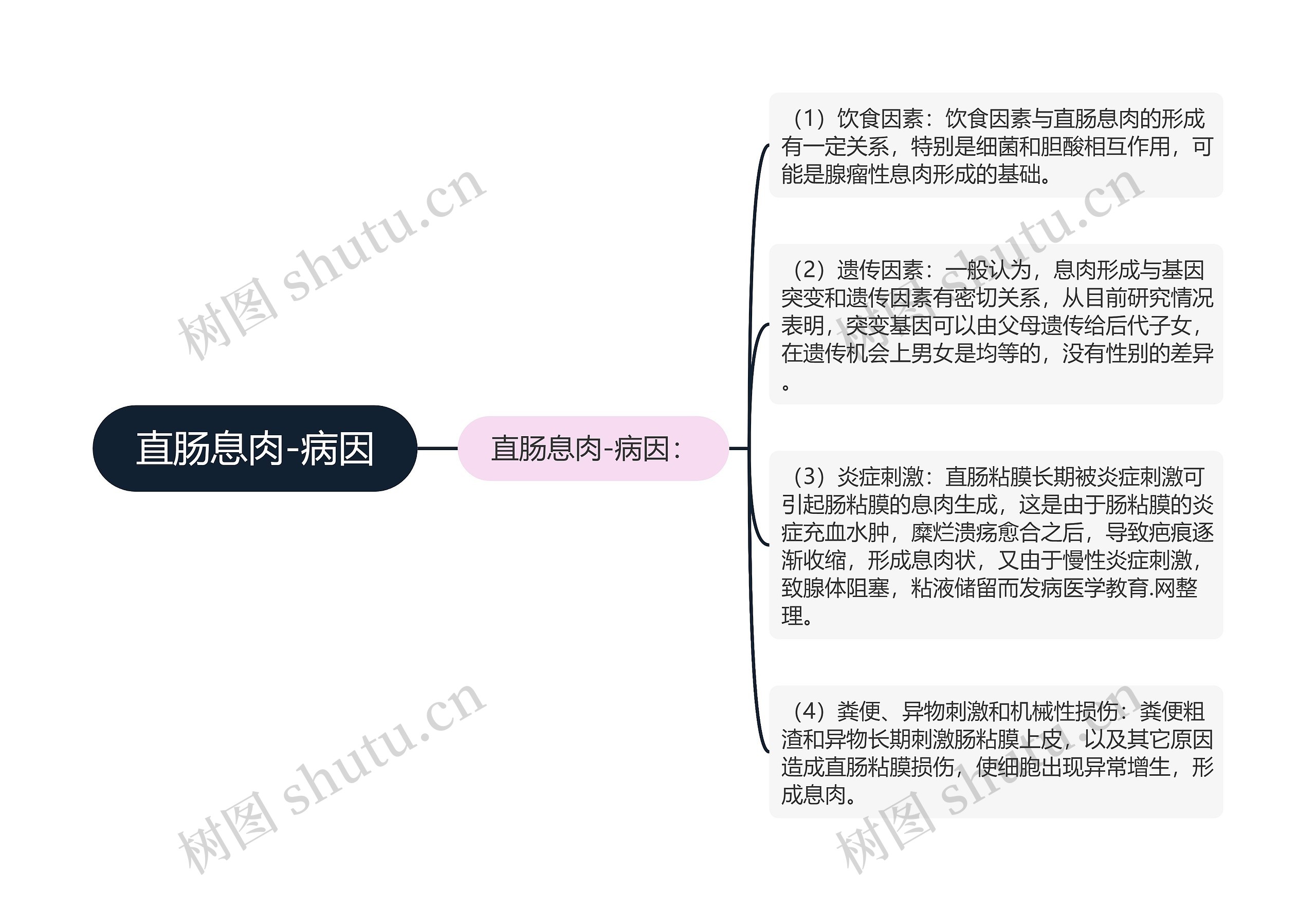 直肠息肉-病因思维导图