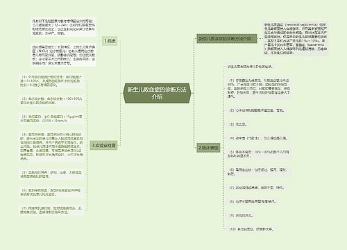 新生儿败血症的诊断方法介绍