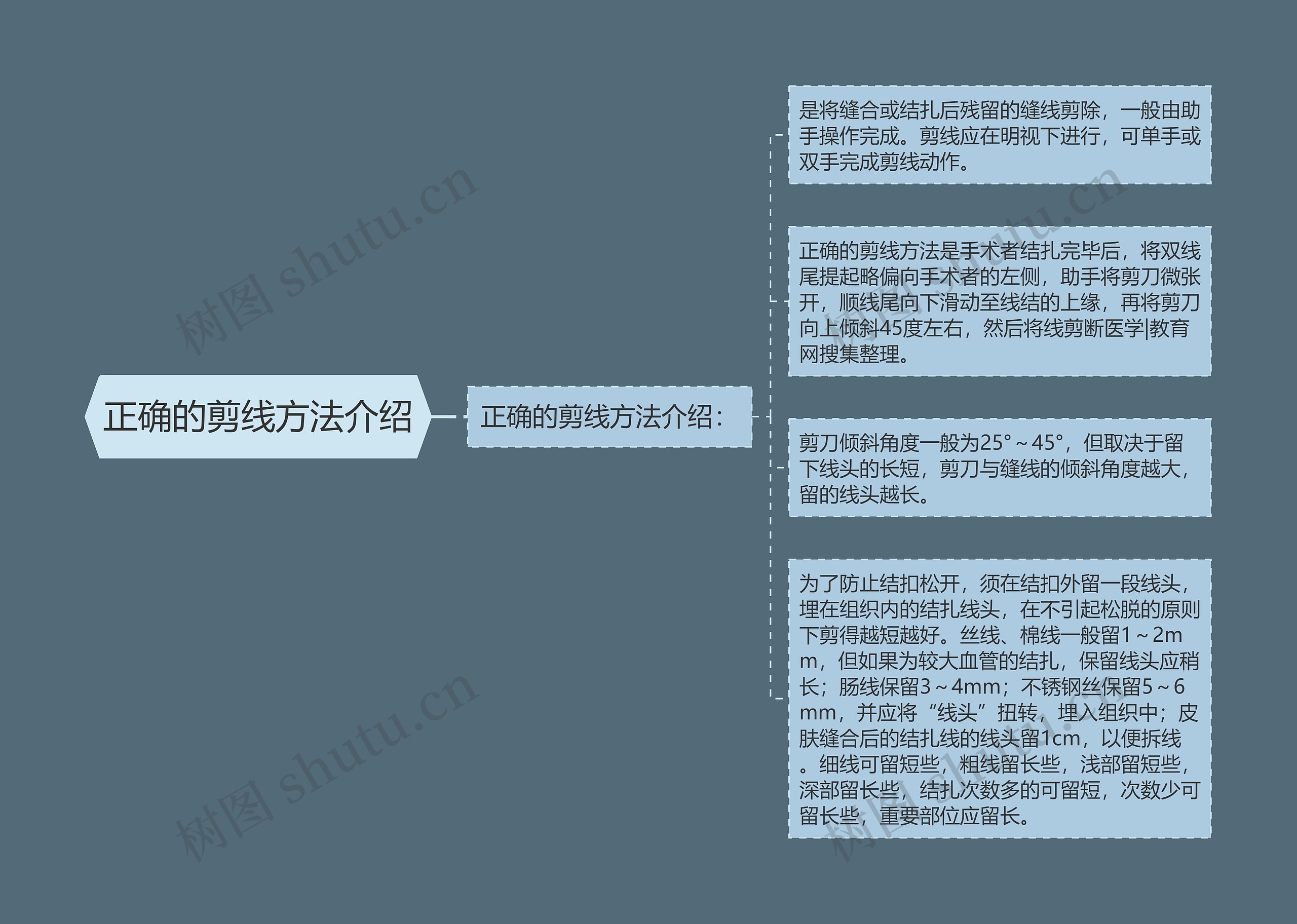 正确的剪线方法介绍思维导图