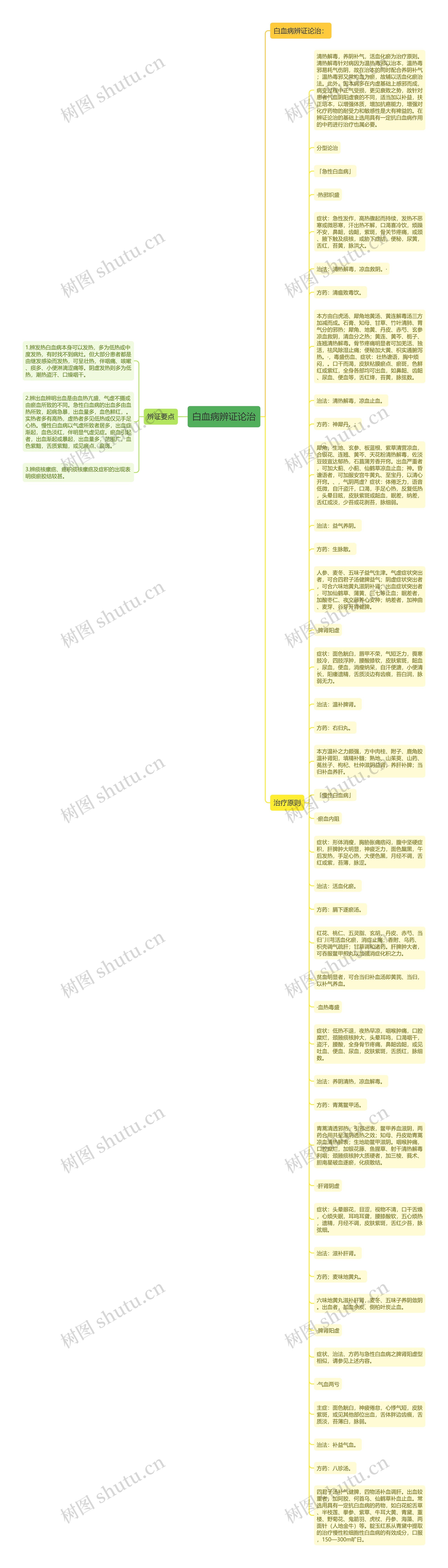 白血病辨证论治思维导图