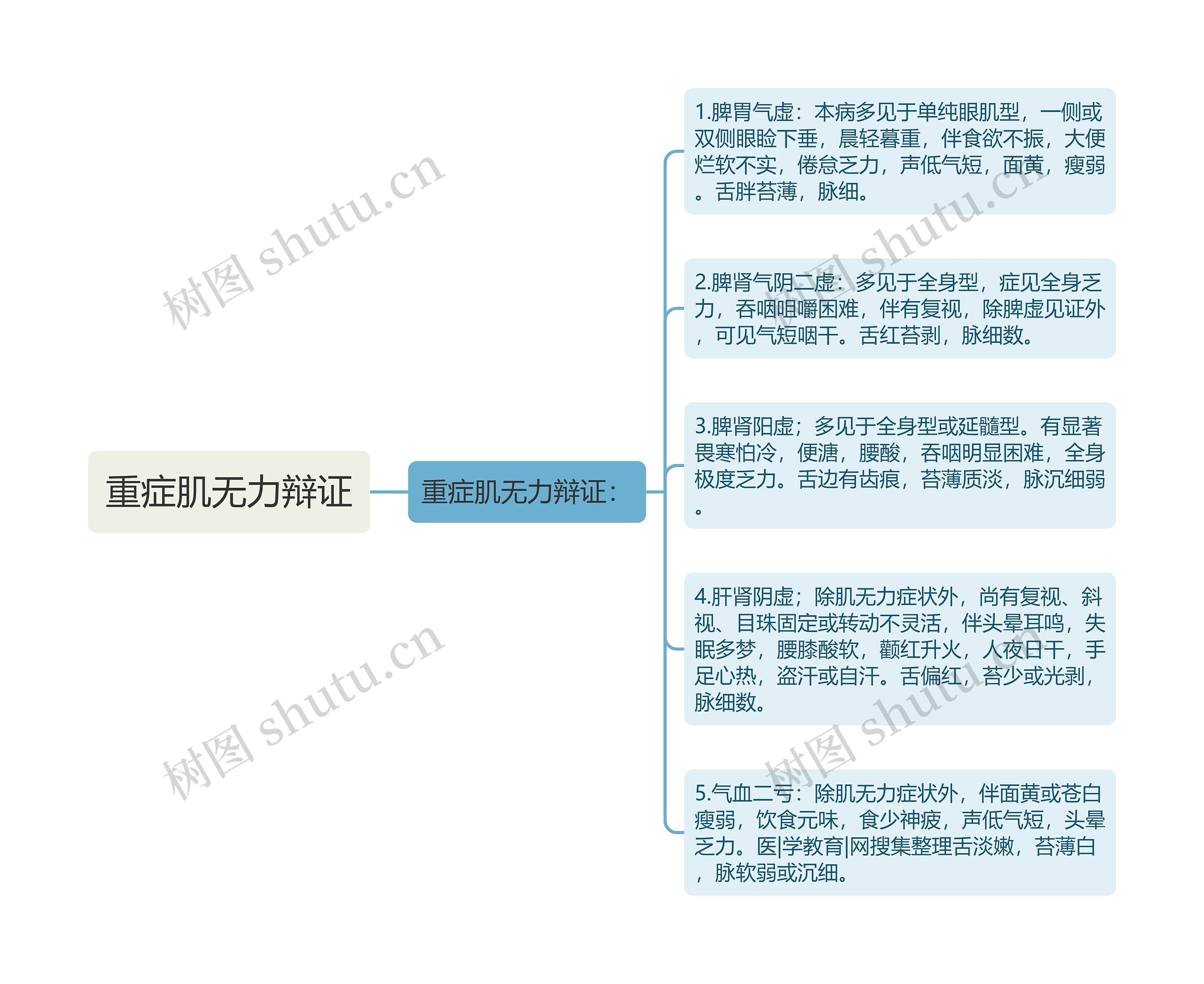 重症肌无力辩证思维导图