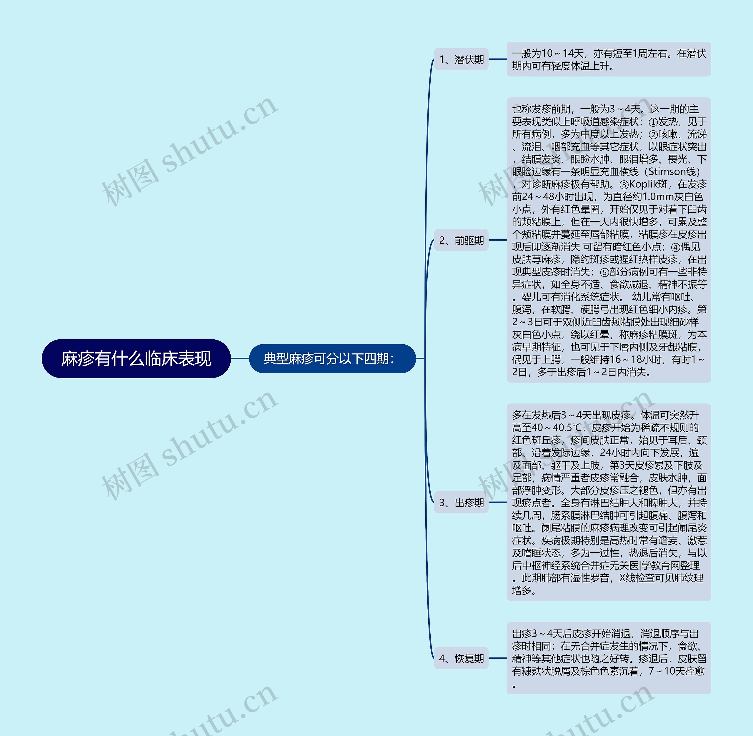 麻疹有什么临床表现思维导图