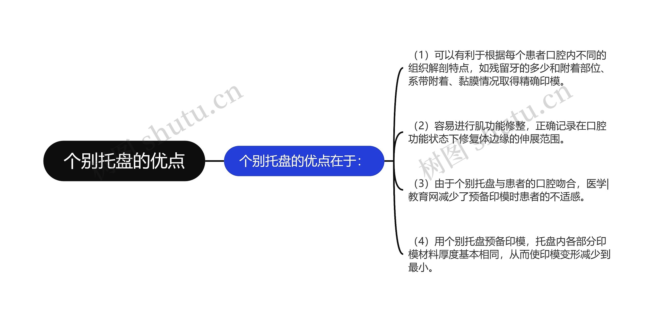 个别托盘的优点思维导图