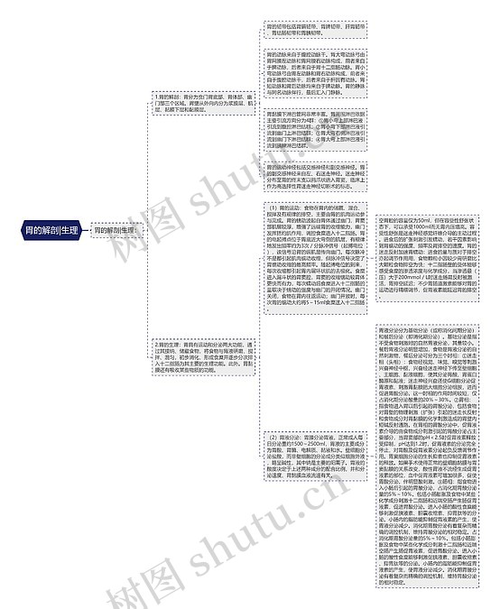 胃的解剖|生理思维导图_编号p6813528-TreeMind树图