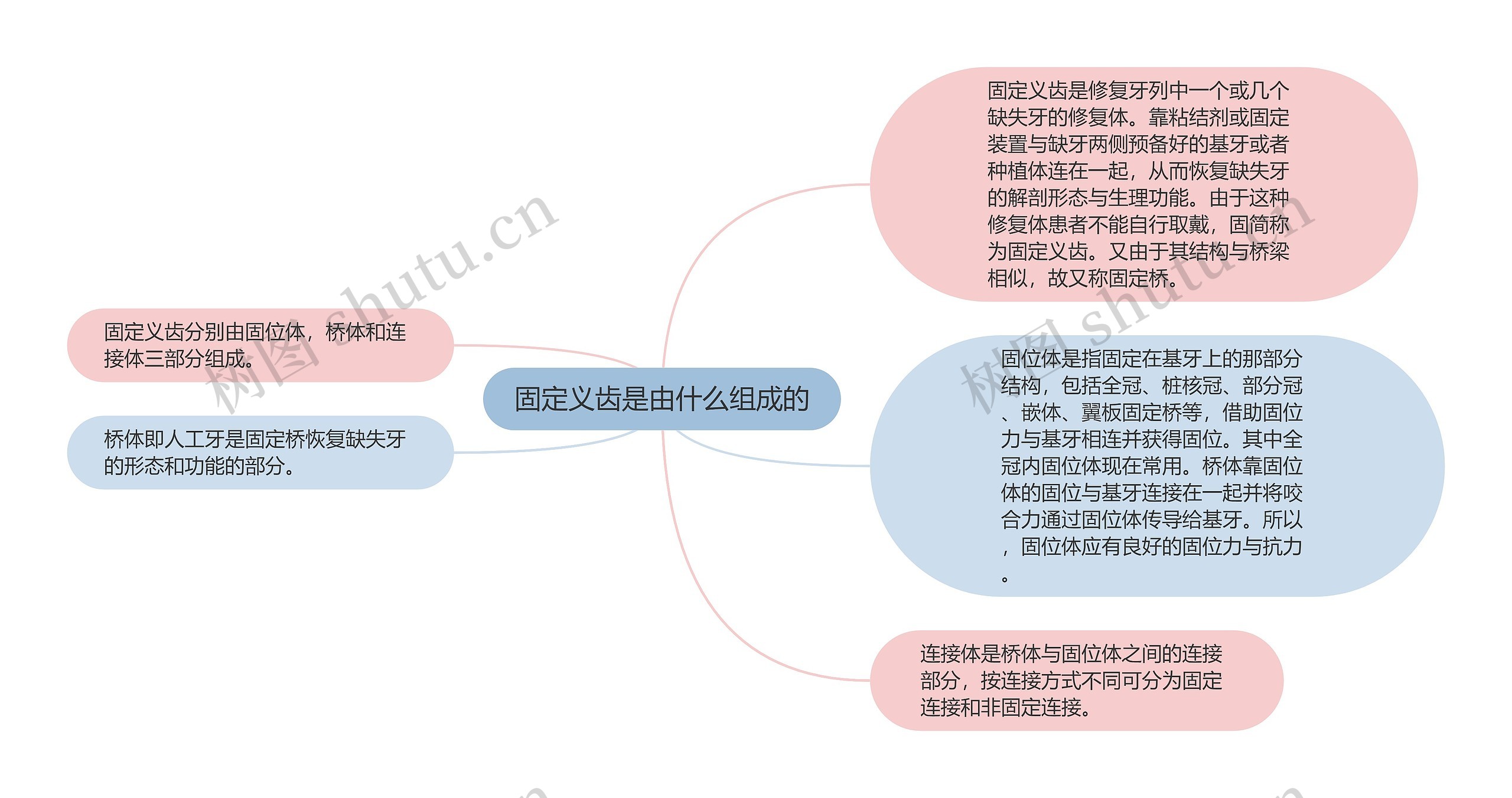 固定义齿是由什么组成的思维导图