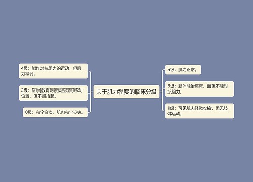 关于肌力程度的临床分级