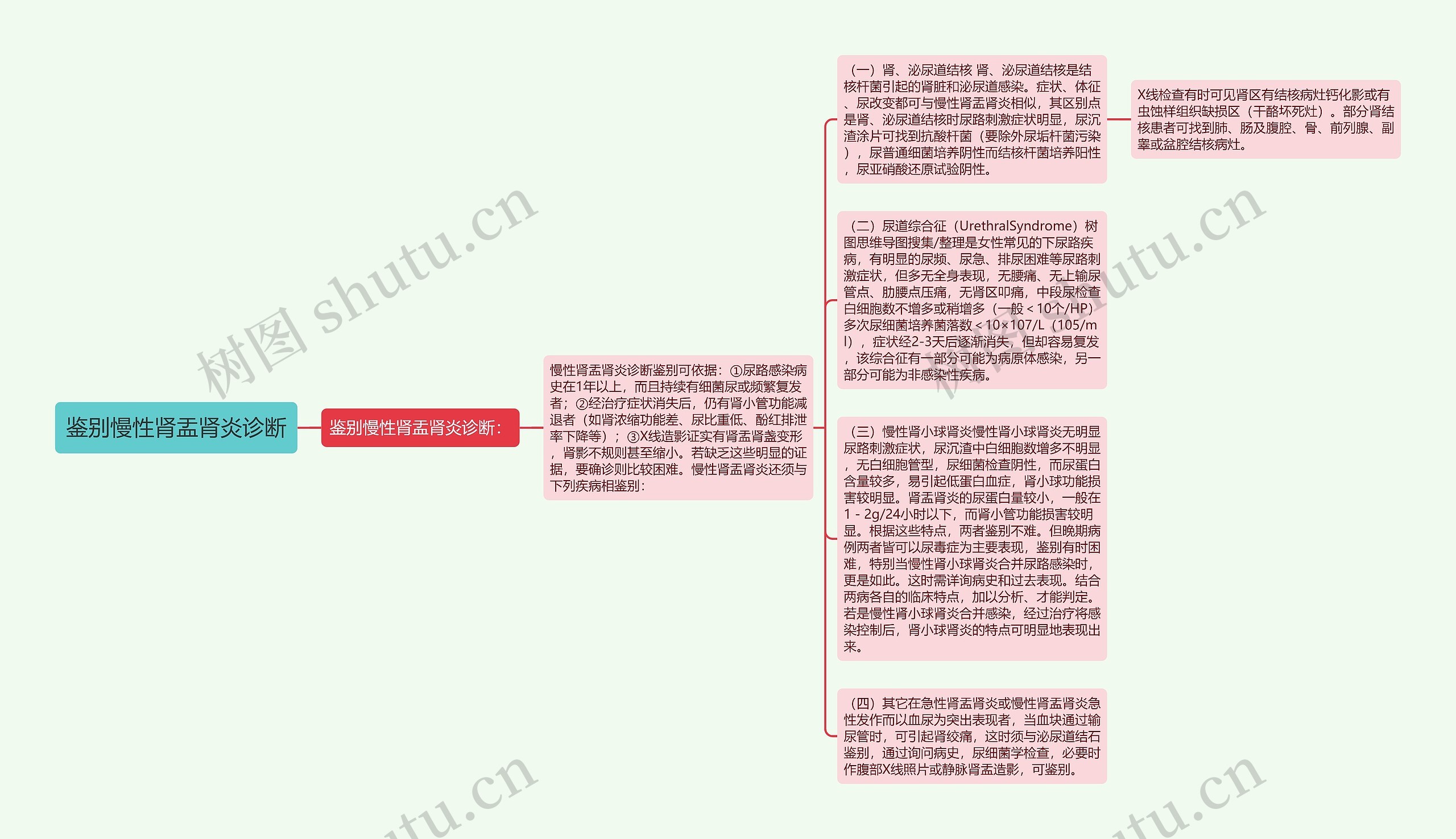 鉴别慢性肾盂肾炎诊断