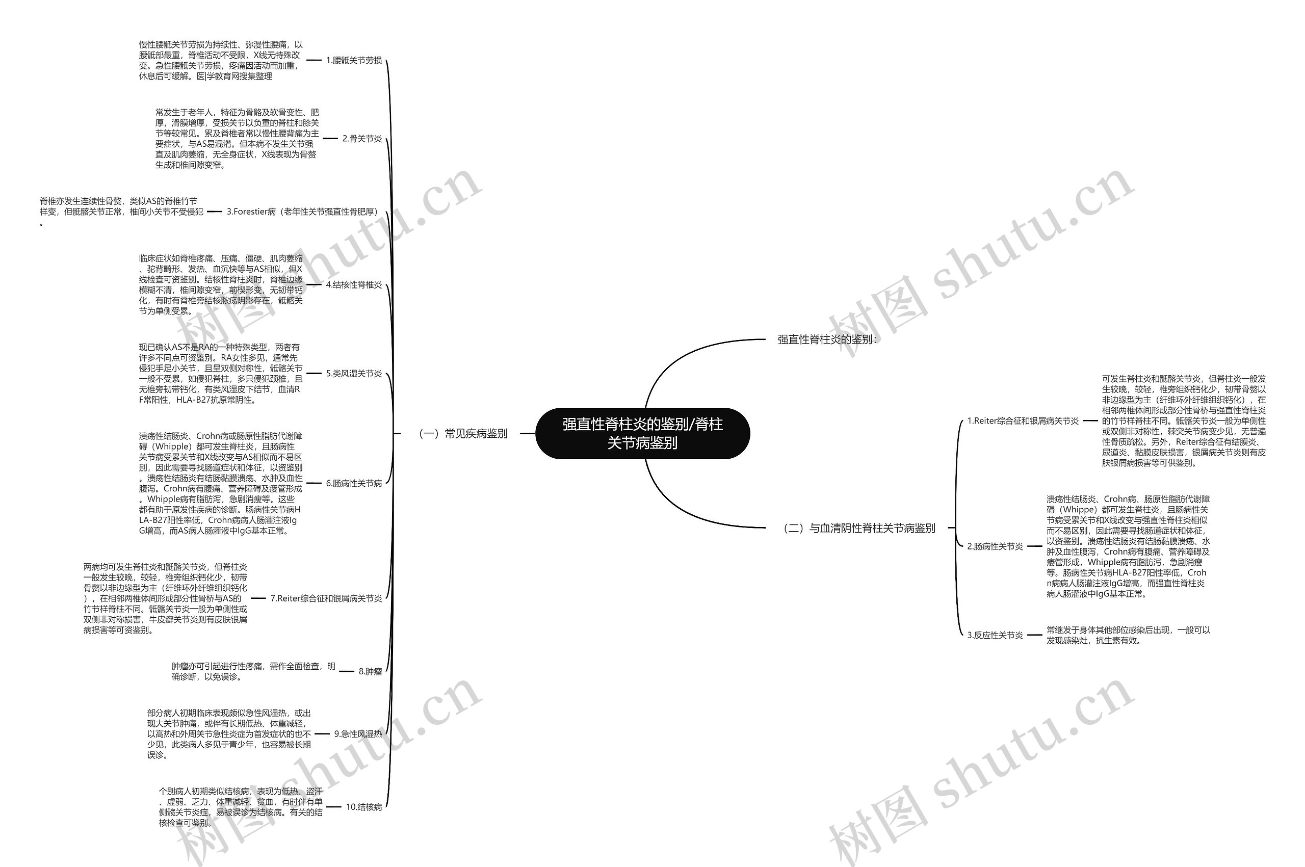 强直性脊柱炎的鉴别/脊柱关节病鉴别 强直性脊柱炎的鉴别/脊柱关节病鉴别