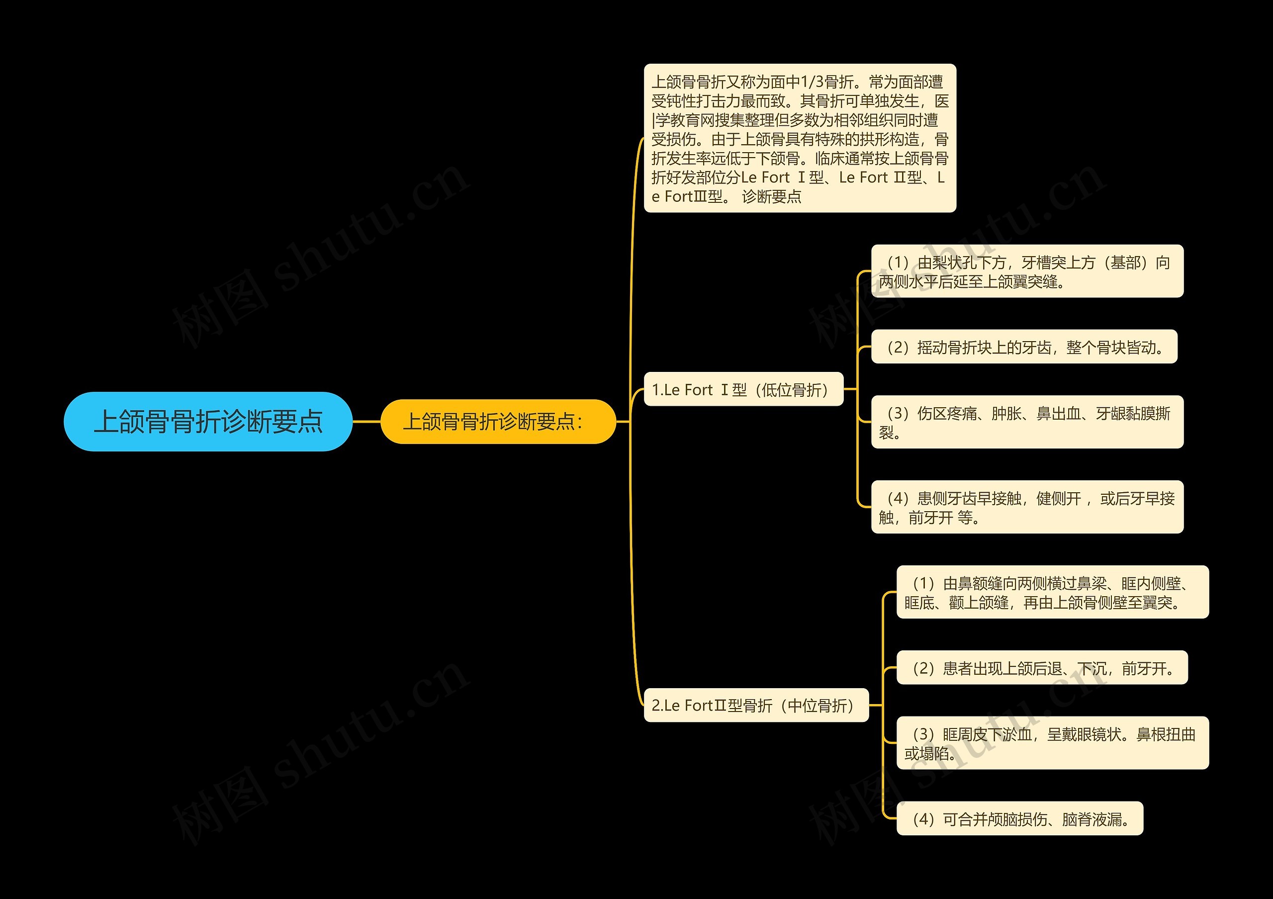 上颌骨骨折诊断要点