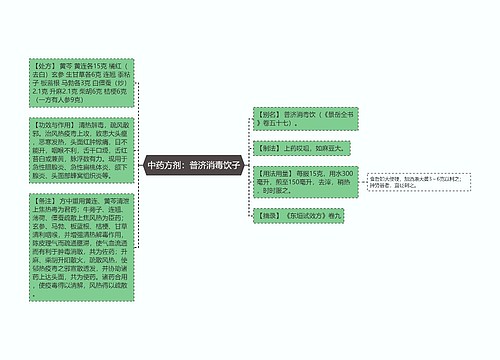 中药方剂：普济消毒饮子