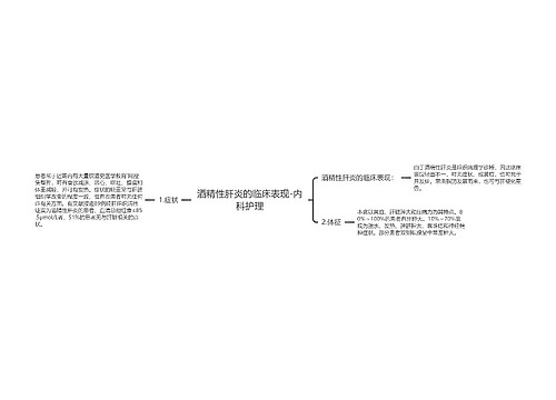 酒精性肝炎的临床表现-内科护理