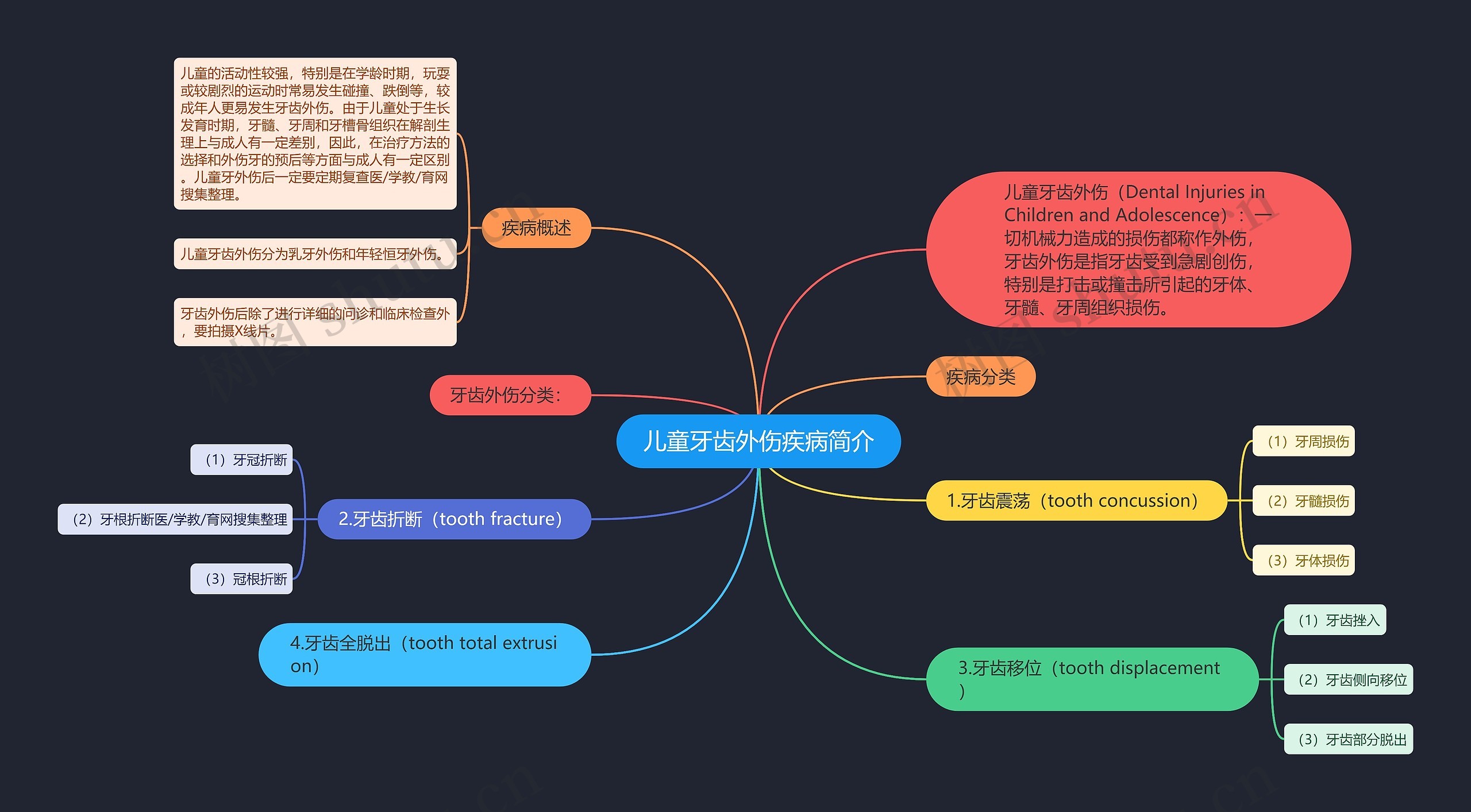 关于牙齿的思维导图图片