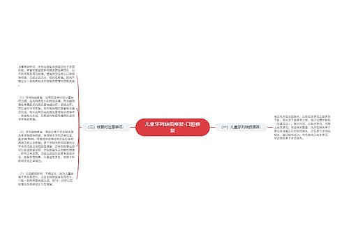 儿童牙列缺损修复-口腔修复