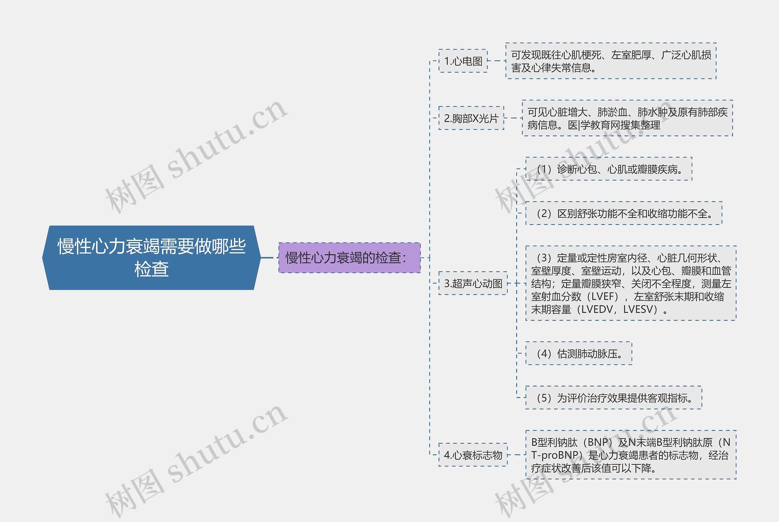 慢性心力衰竭需要做哪些检查思维导图