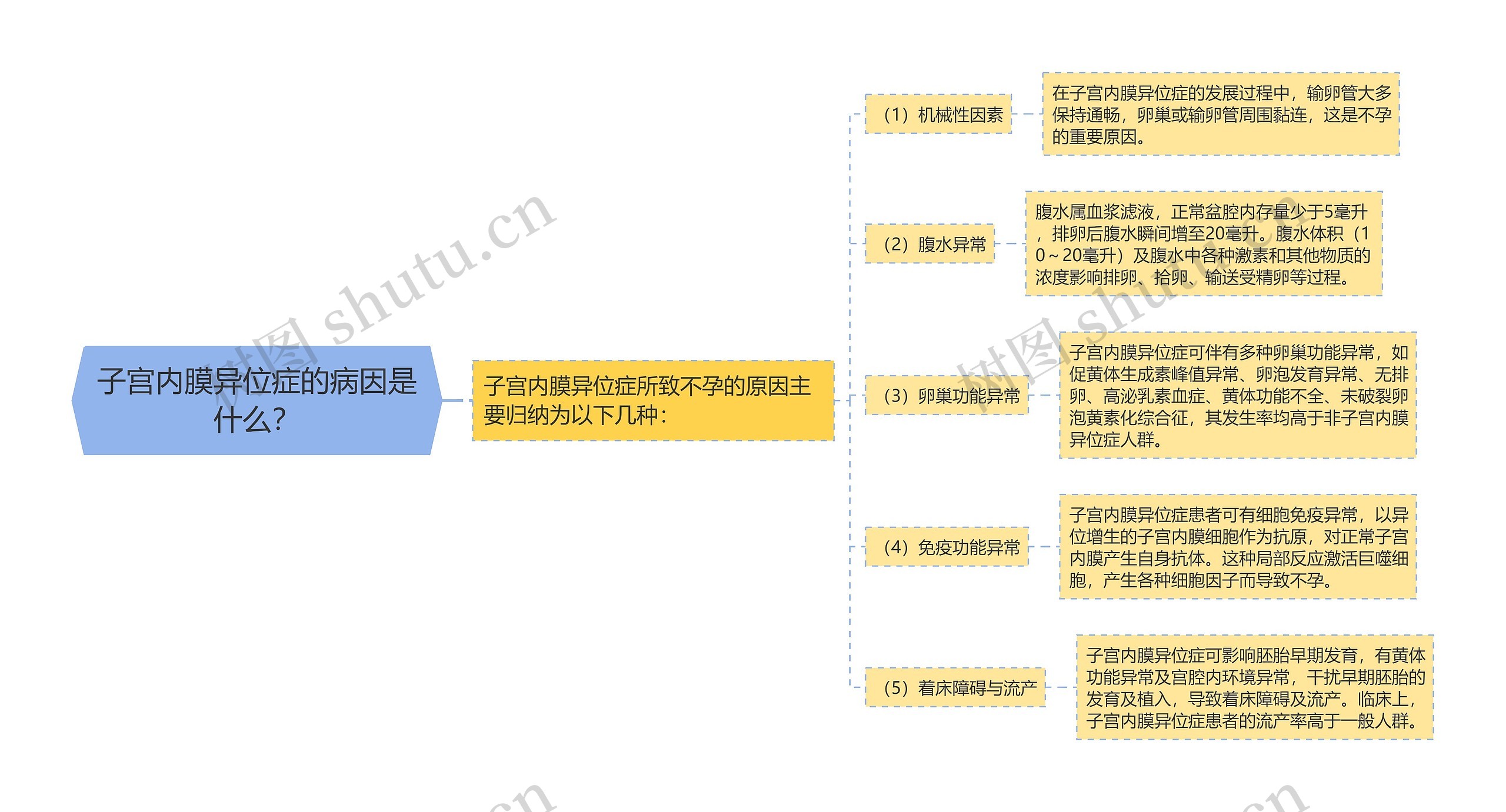 子宫内膜异位症的病因是什么？思维导图