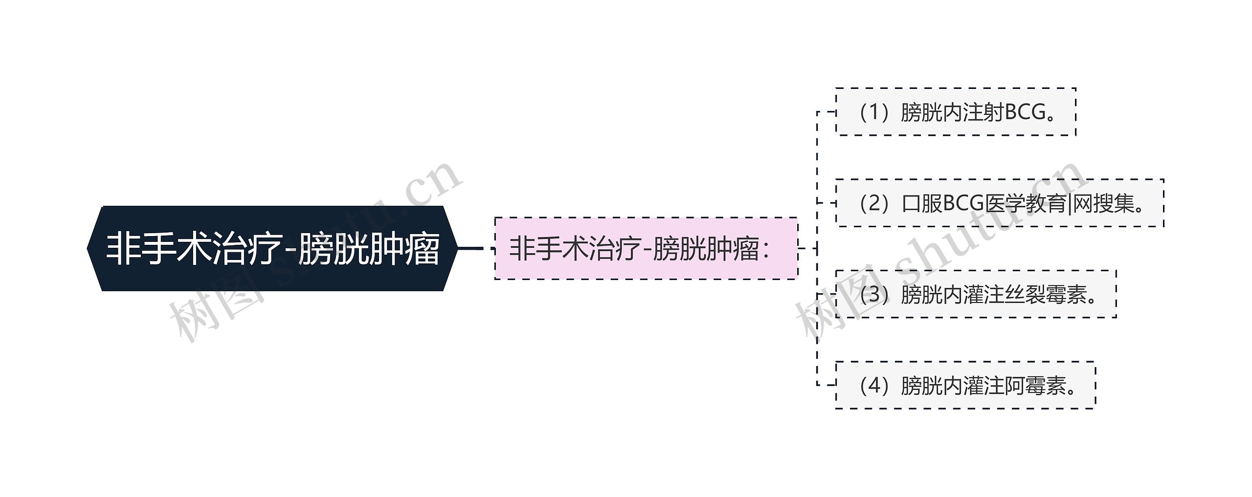 非手术治疗-膀胱肿瘤思维导图