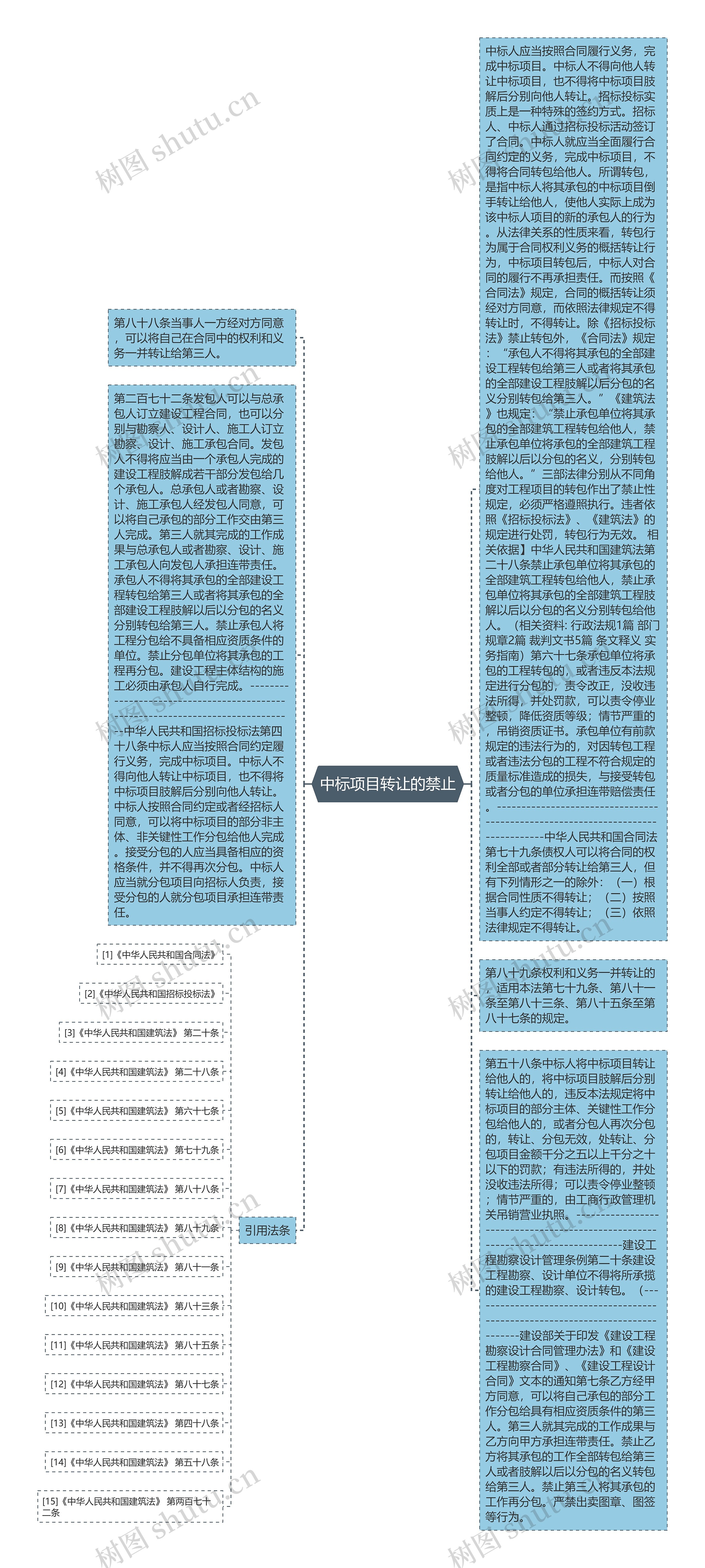 中标项目转让的禁止思维导图