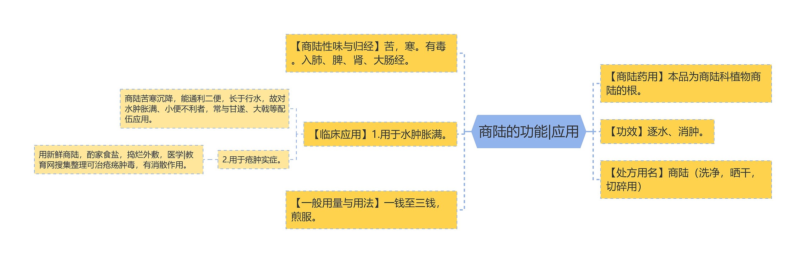 商陆的功能|应用思维导图