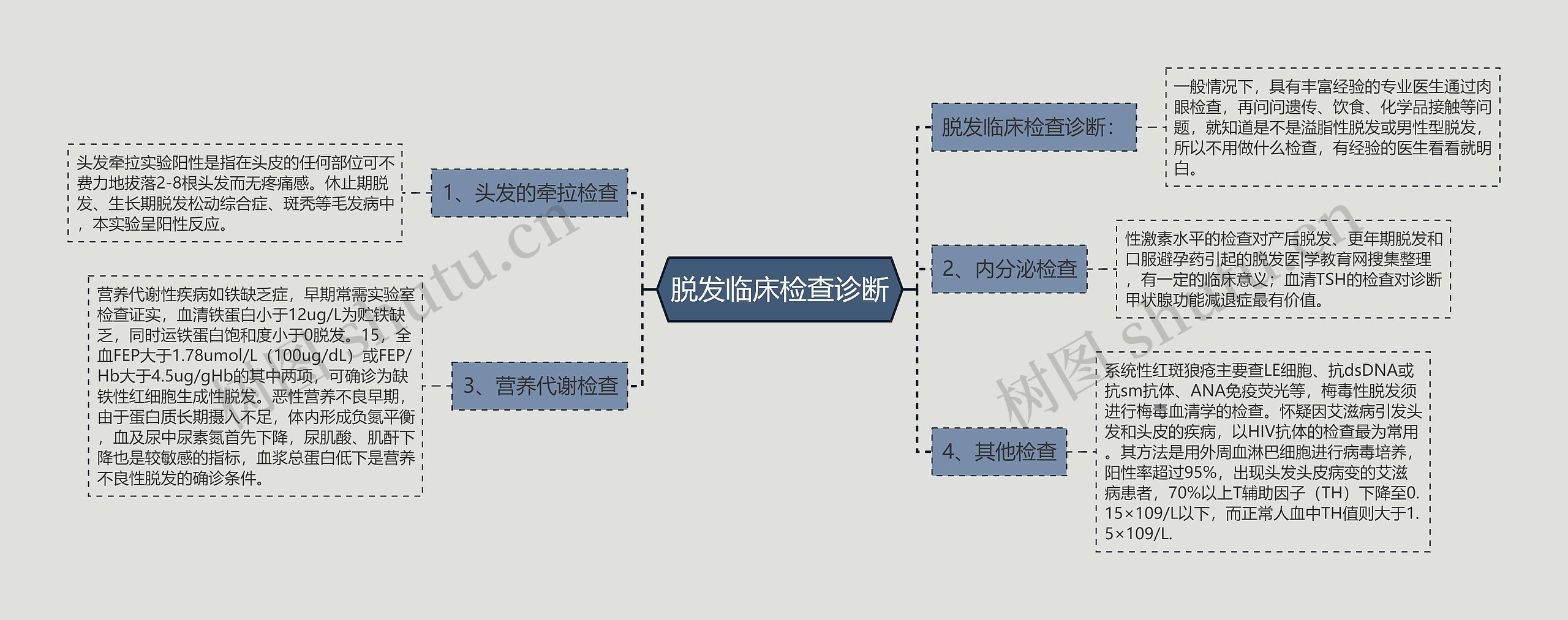 脱发临床检查诊断思维导图