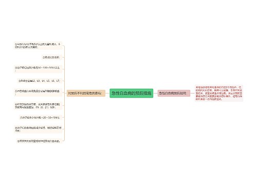 急性白血病的预后措施