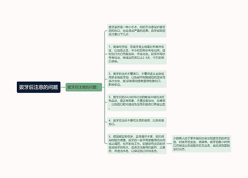 拔牙后注意的问题