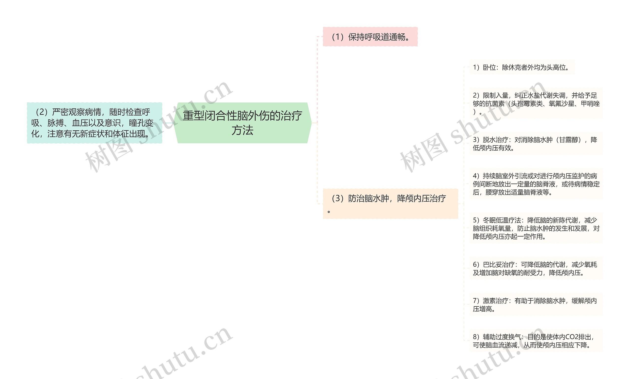 重型闭合性脑外伤的治疗方法