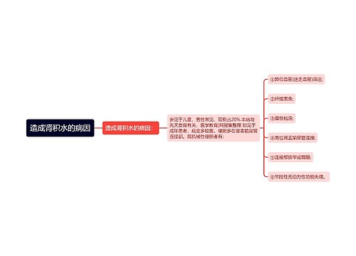 造成肾积水的病因