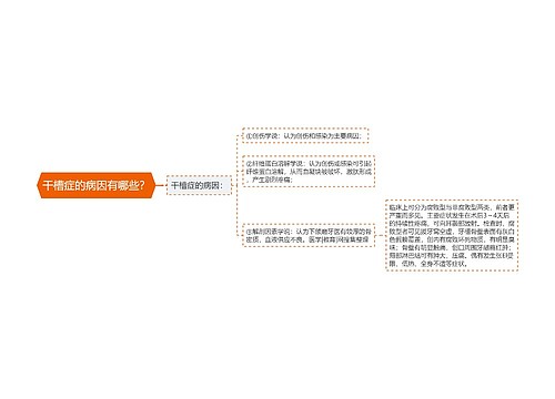 干槽症的病因有哪些？