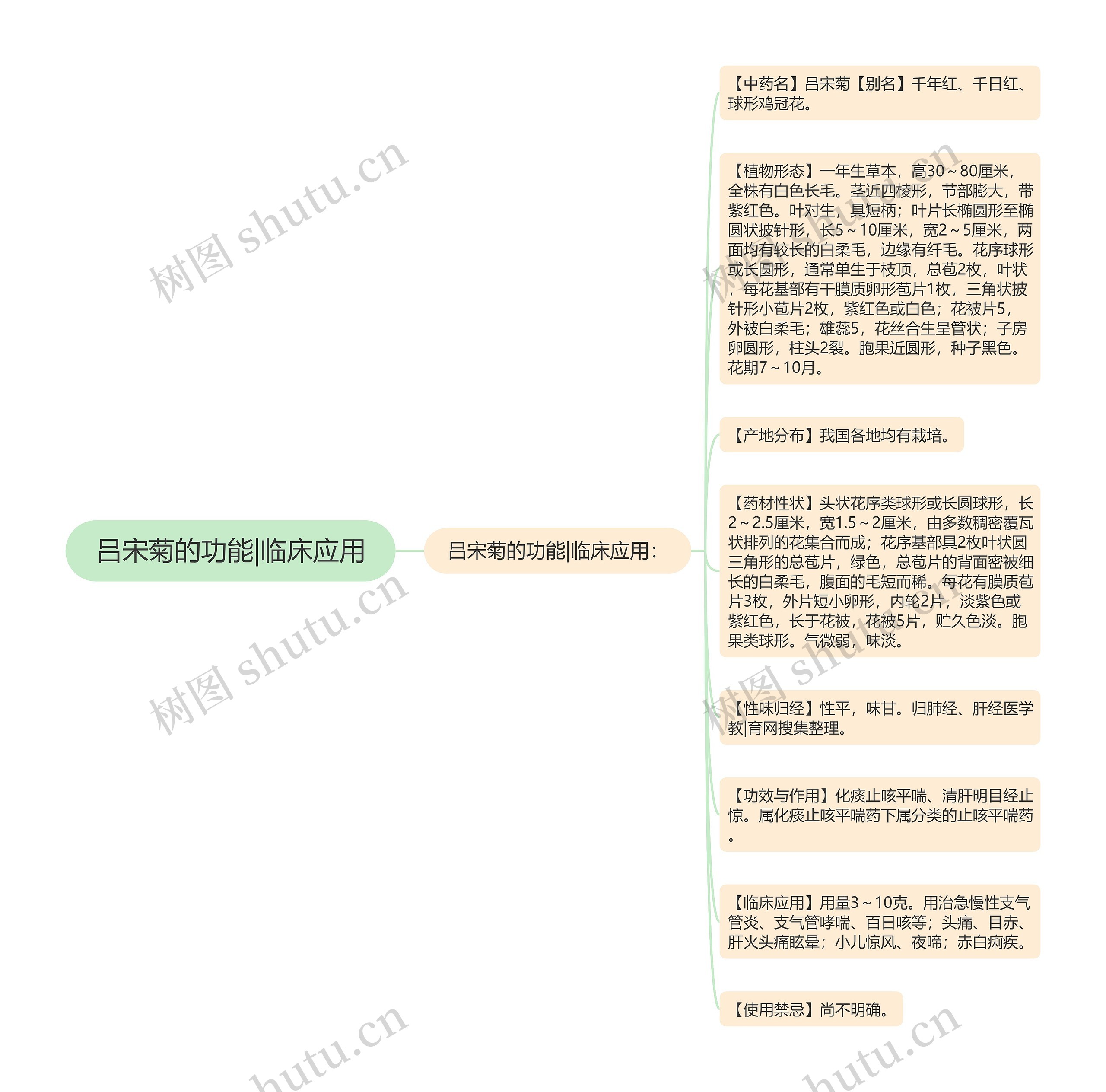 吕宋菊的功能|临床应用思维导图