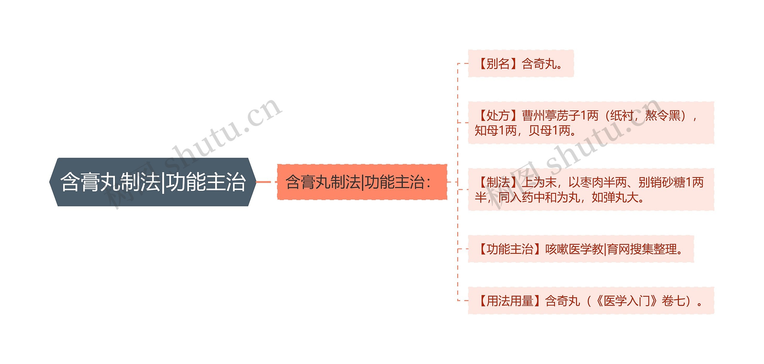 含膏丸制法|功能主治思维导图