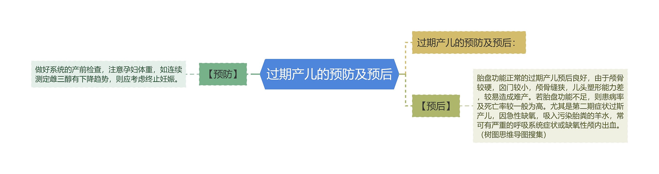 过期产儿的预防及预后思维导图