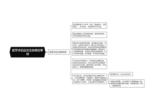 拔牙术后应该注意哪些事项