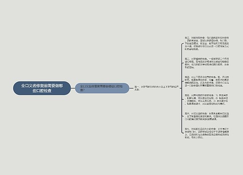 全口义齿修复前需要做哪些口腔检查