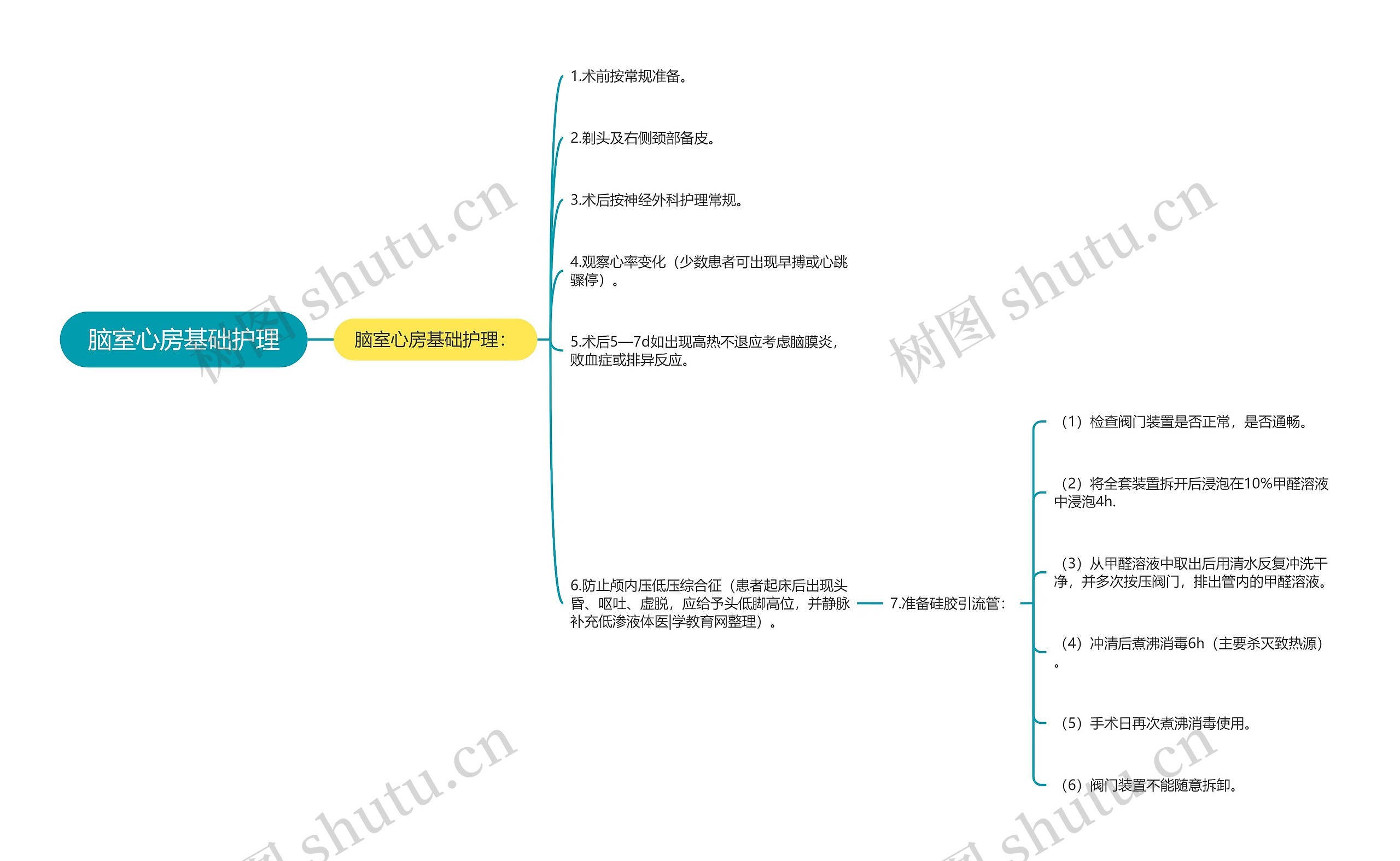 脑室心房基础护理思维导图