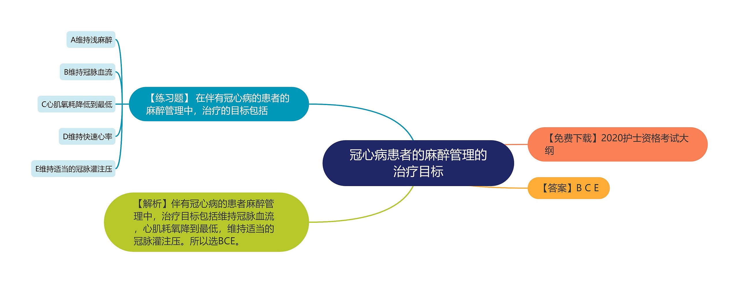 冠心病患者的麻醉管理的治疗目标