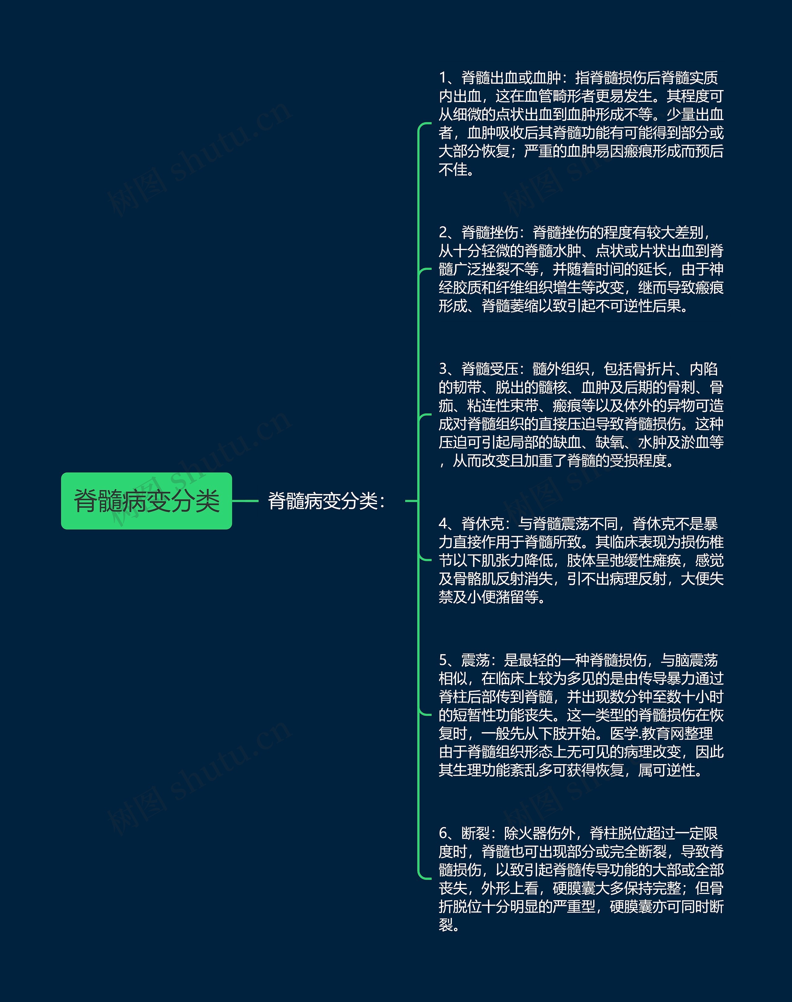 脊髓病变分类思维导图