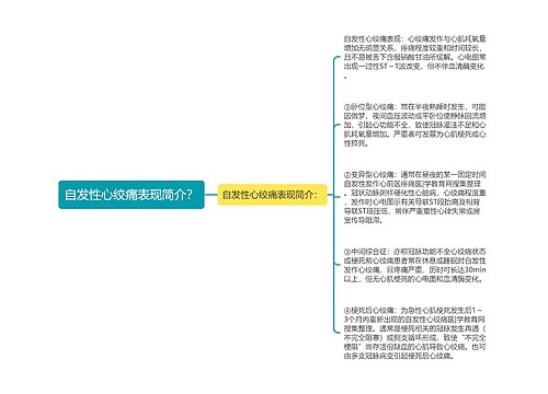 自发性心绞痛表现简介？