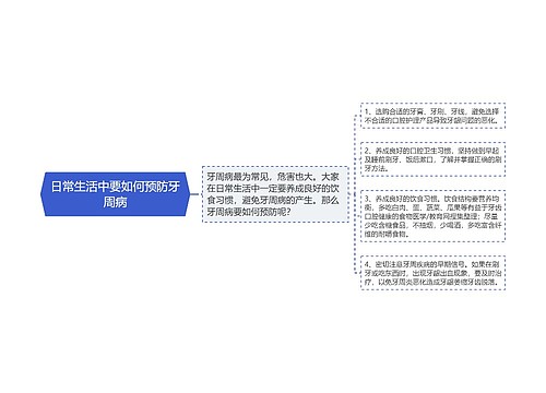 日常生活中要如何预防牙周病